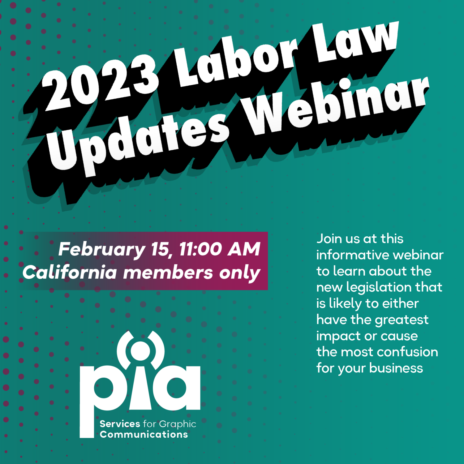 2023 CA Labor Law Updates Webinar